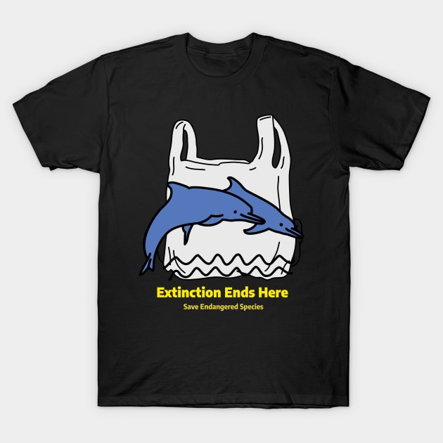 Extinction Ends Here Save Endangered Species T-Shirt by Zipora